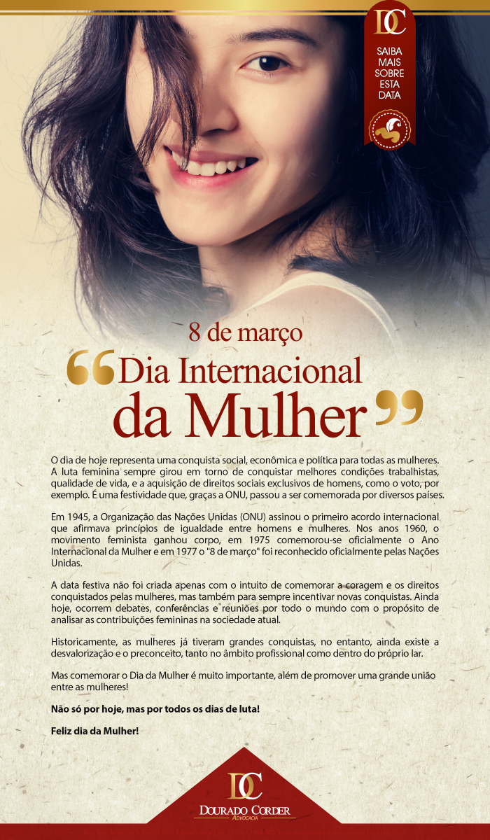 8 de março – Feliz Dia Internacional de luta das mulheres!